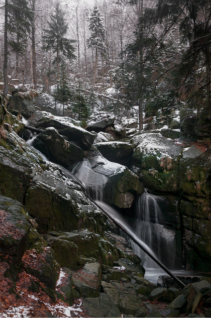 zbynek  Wodospad czarny potok czechy